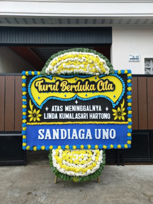 Papan Bunga Duka di Konang